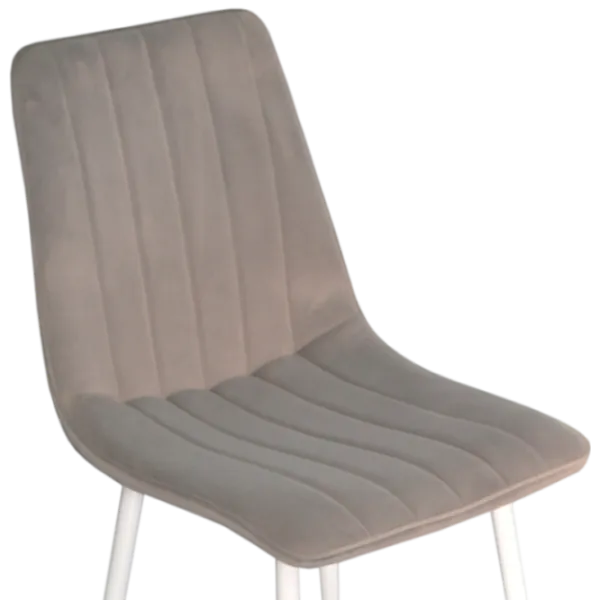 Обеденные стол со стульями Evelin DT 431-1R+4 52 (XR-154Wh) Прямоугольная / ДСП / Светло-серый photo 3