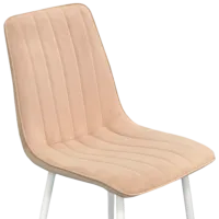 Обеденные стол со стульями Evelin DT 404-5+3 8 (XR-154Wh) Круглая / ДСП / Light Beige photo 2