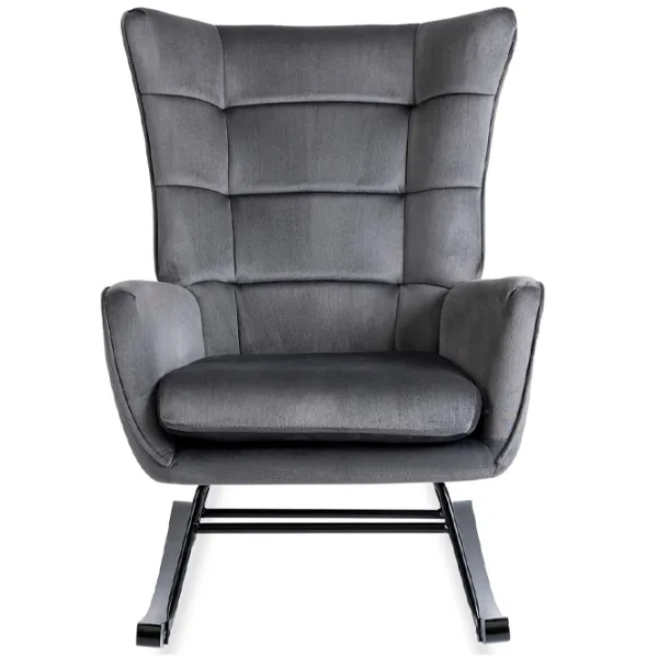 Fotoliu balansoar Mebel Elite Jackson Black Gray photo 1 Fotoliu balansoar Mebel Elite Jackson Black Gray photo 1