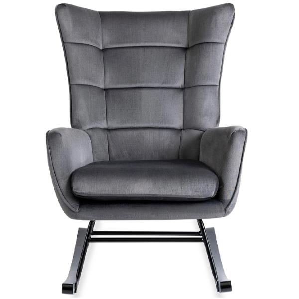 Fotoliu balansoar Mebel Elite Jackson Black Gray photo 1 Fotoliu balansoar Mebel Elite Jackson Black Gray photo 1