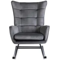 Fotoliu balansoar Mebel Elite Jackson Black Gray