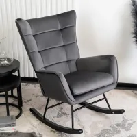 Fotoliu balansoar Mebel Elite Jackson Black Gray photo 2