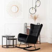Fotoliu balansoar Mebel Elite Jackson Black Black photo 3