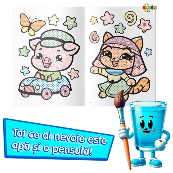 Set de creație Dorința Colorez cu apă Lup 9785362401245 4+ / Multicolor photo 2