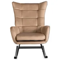 Кресло качалка Mebel Elite Jackson Черный Бежевый