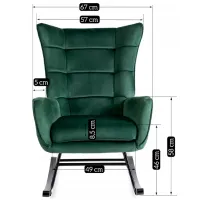 Fotoliu balansoar Mebel Elite Jackson Black Green photo 5