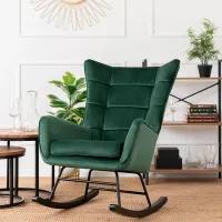 Fotoliu balansoar Mebel Elite Jackson Black Green photo 6