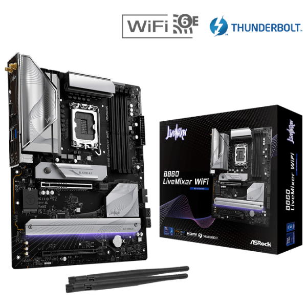 Материнская плата ASRock B860 LiveMixer WiFi ATX / Intel B860  photo 3