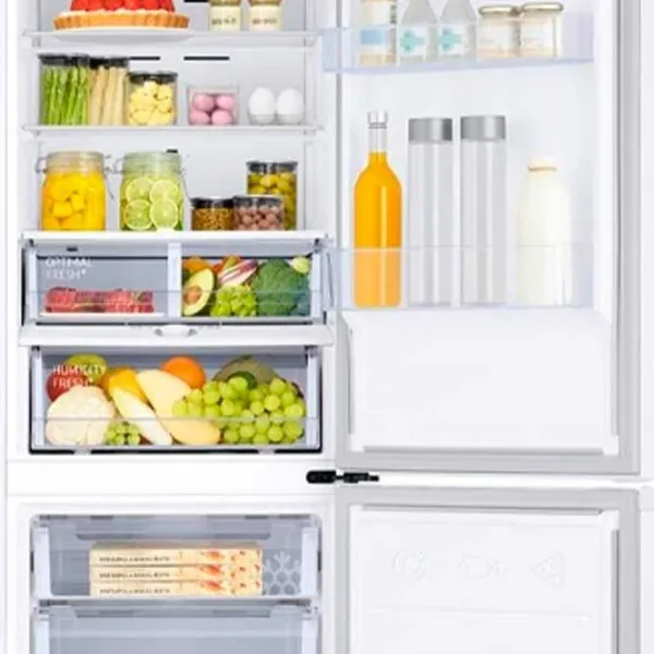 Frigider Samsung RB38C675EWW/EF cu congelator jos 390 l / 203 cm / White photo 5