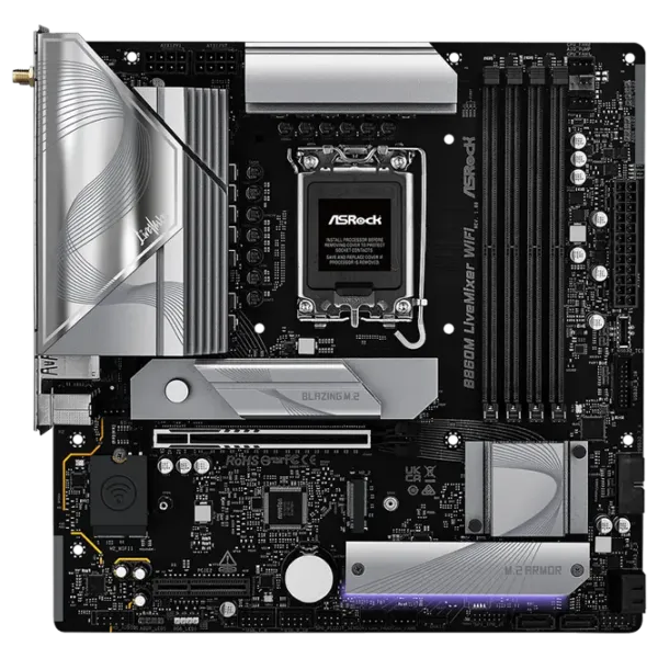 Материнская плата ASRock B860M LiveMixer WiFi mATX / Intel B860M  photo 1