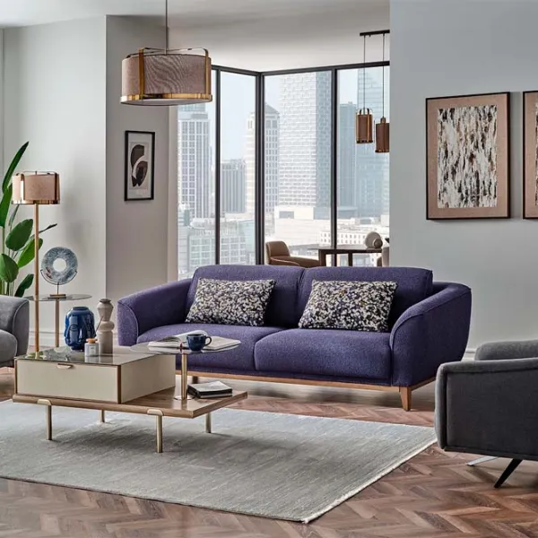 Canapea Dogtas Nevada (3120015767) Chenille / Blue photo 6 Canapea Dogtas Nevada (3120015767) Chenille / Blue photo 6