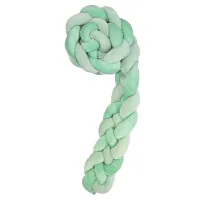 Bară de protecție impletită pentru pătuț Kikka Boo 41109050144  Mint / Pluș 