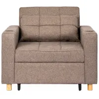 Fotoliu extensibil Mebel Elite Solor Black Beige