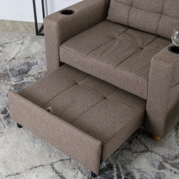 Раскладной кресло Mebel Elite Solor Черный Бежевый photo 3