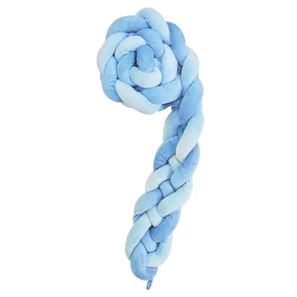 Bară de protecție impletită pentru pătuț Kikka Boo 41109050143  Blue / Pluș  photo 1