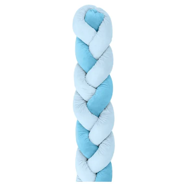 Bară de protecție impletită pentru pătuț Kikka Boo 31109050002  Blue / Pluș  photo 1 Bară de protecție impletită pentru pătuț Kikka Boo 31109050002  Blue / Pluș  photo 1