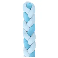 Bară de protecție impletită pentru pătuț Kikka Boo 31109050002  Blue / Pluș 