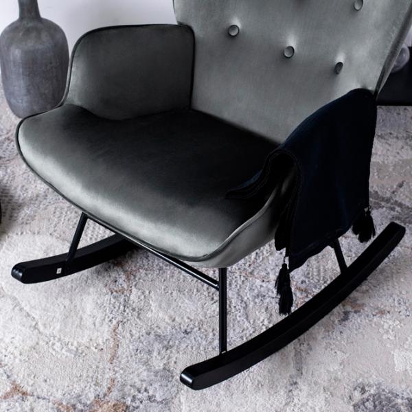 Fotoliu balansoar Mebel Elite Elis Black Gray photo 3 Fotoliu balansoar Mebel Elite Elis Black Gray photo 3