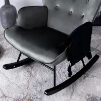Fotoliu balansoar Mebel Elite Elis Black Gray photo 3