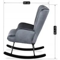 Fotoliu balansoar Mebel Elite Elis Black Gray photo 4