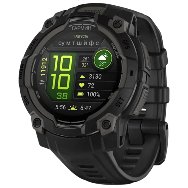 Умные часы Garmin Instinct 3  1.2" / 45 мм / Черный - Чёрный / 010-02936-00 photo 1