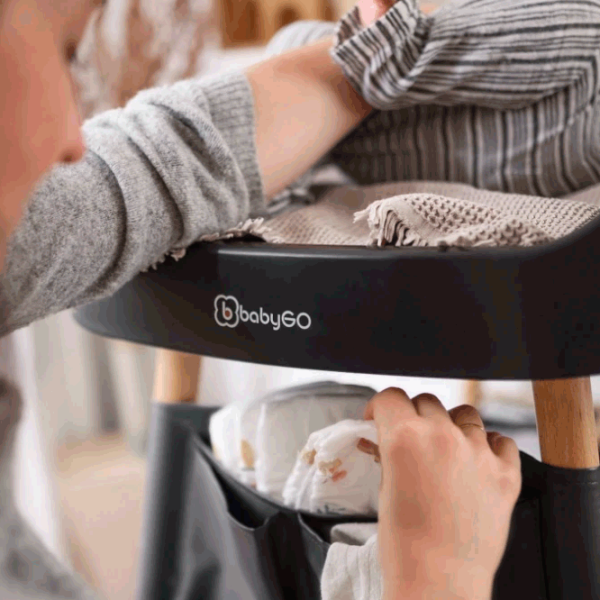 Masă de înfăşat BabyGo Change Me  Unisex / 0+ / Black photo 3
