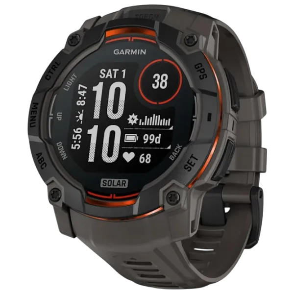 Умные часы Garmin Instinct 3 Solar  1.1" / 50 мм / Черный - Древесный уголь / 010-02935-00 photo 1