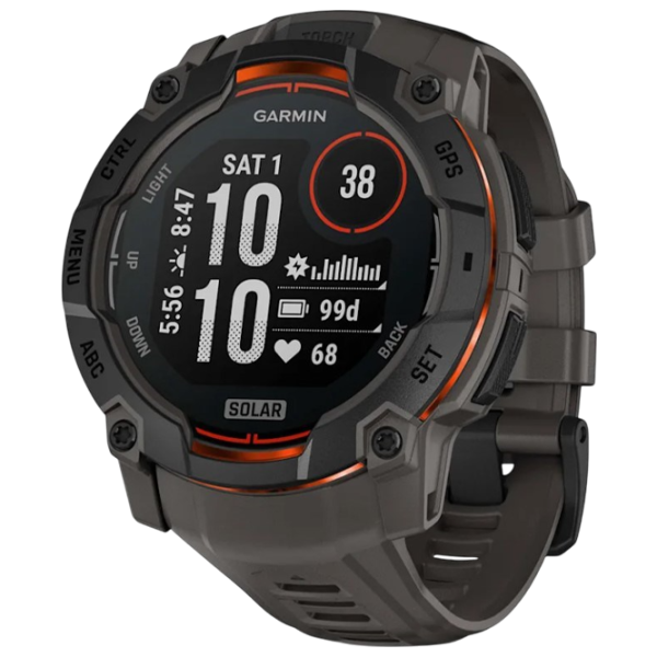 Умные часы Garmin Instinct 3 Solar  1.1" / 50 мм / Черный - Древесный уголь / 010-02935-00 photo 1