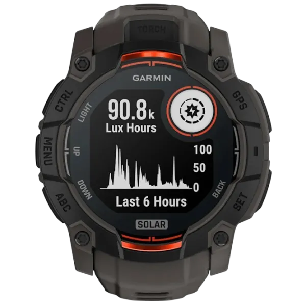 Умные часы Garmin Instinct 3 Solar  1.1" / 50 мм / Черный - Древесный уголь / 010-02935-00 photo 2