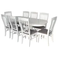 Set masă și scaune Evelin HV-31N (NV-10WP) Ovală / Lemn / Gray