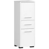 Шкаф пенал Akord Fin 30 2D1SZ Напольная / ЛДСП / Белый