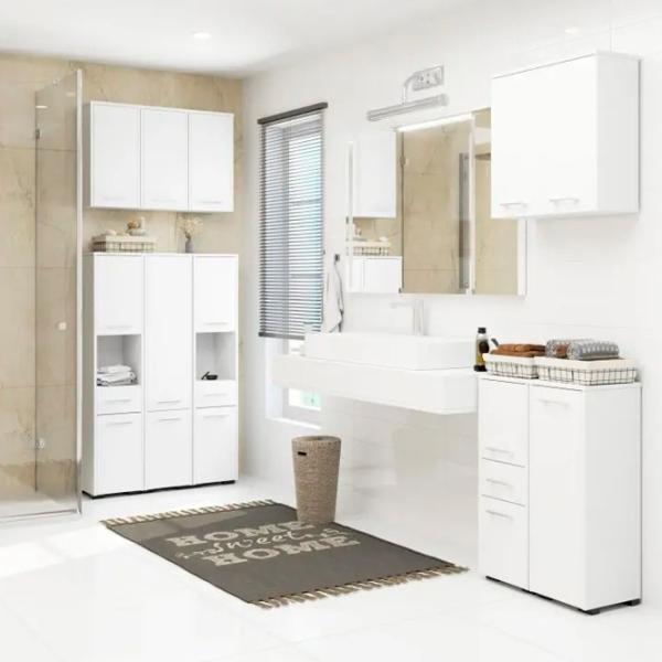 Dulap penal Akord Fin 30 2D1SZ Pe podea / PAL / White photo 3