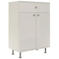 Шкаф пенал Haaus Zaria 1S2U Напольная / ЛДСП / Белый