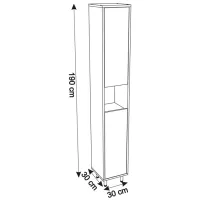 Dulap penal Aquatoria 152 Eclipse Pe podea / DSP / White photo 2