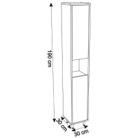 Dulap penal Aquatoria 152 Loft Pe podea / DSP / Gray photo 2
