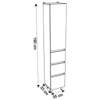 Dulap penal Aquatoria 155 Eclipse Pe podea / DSP / White photo 4