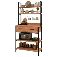 Стеллаж Nex Home 28-02-02 Металл / Дуб Черный