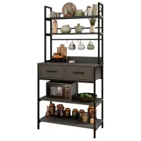 Стеллаж Nex Home 28-02-08 Металл / Антрацитовый черный