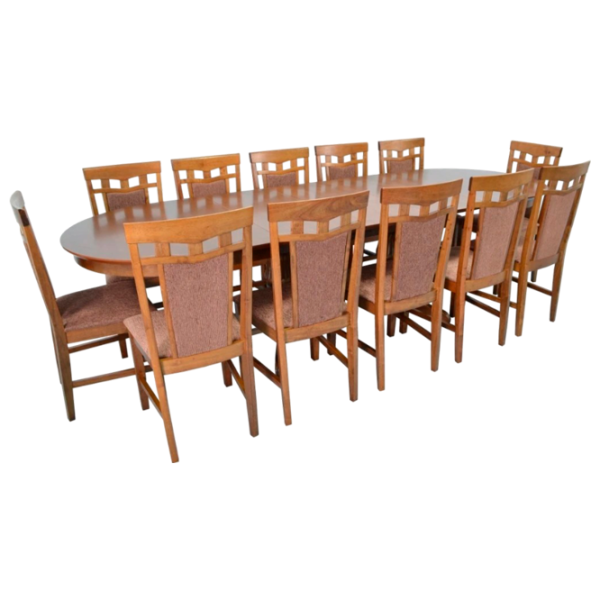 Set masă și scaune Evelin HV-33V Ovală / Lemn / Brown photo 1
