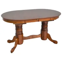 Set masă și scaune Evelin HV-33V Ovală / Lemn / Brown photo 2