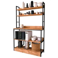 Стеллаж Nex Home 28-05-02 Металл / Дуб Черный