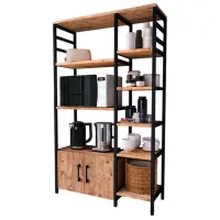 Стеллаж Nex Home 28-08-02 Металл / Дуб Черный