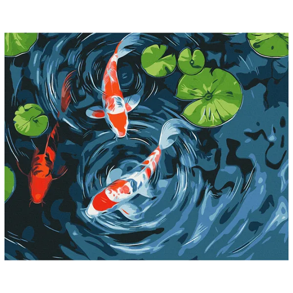 Pictură pe numere BrushMe Iaz japonez BS53999 50 x 40 cm / Orizontală photo 1