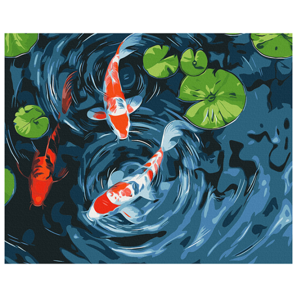 Pictură pe numere BrushMe Iaz japonez BS53999 50 x 40 cm / Orizontală photo 1