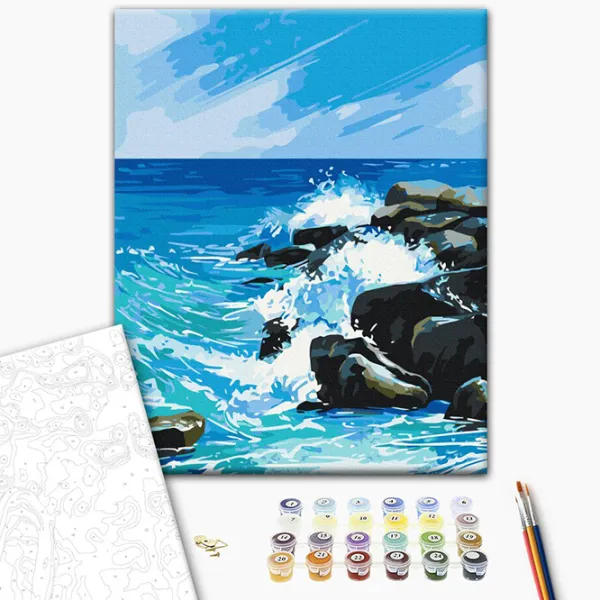 Pictură pe numere BrushMe Forma apei BS54003 50 x 40 cm / Verticală photo 3 Pictură pe numere BrushMe Forma apei BS54003 50 x 40 cm / Verticală photo 3