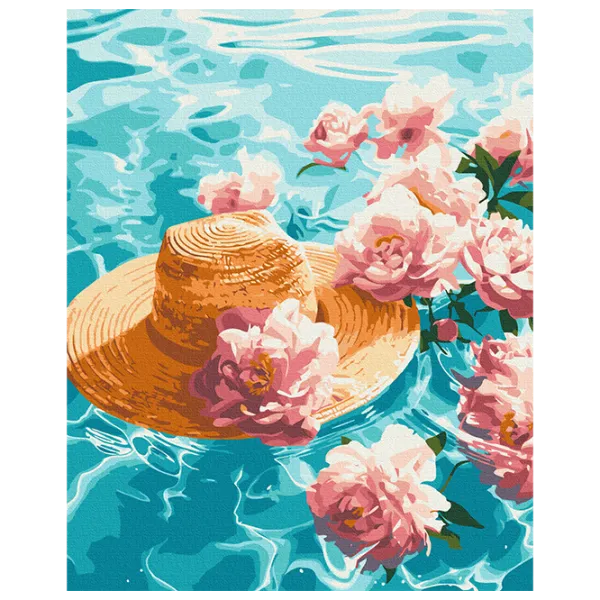 Картина по номерам BrushMe Водяные пионы BS54087 50 x 40 см / Вертикальная photo 1