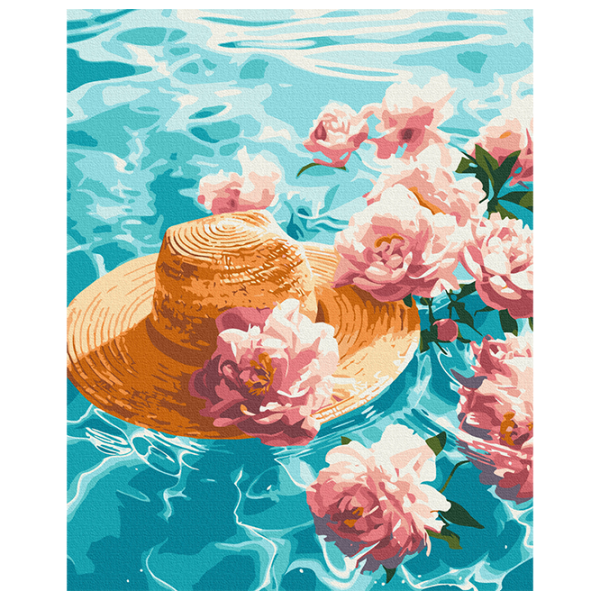 Картина по номерам BrushMe Водяные пионы BS54087 50 x 40 см / Вертикальная photo 1