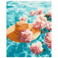 Картина по номерам BrushMe Водяные пионы BS54087 50 x 40 см / Вертикальная