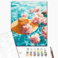 Картина по номерам BrushMe Водяные пионы BS54087 50 x 40 см / Вертикальная photo 2
