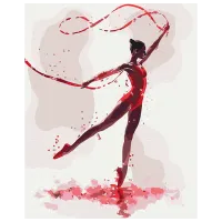 Pictură pe numere BrushMe Gimnastă magică BS54109 50 x 40 cm / Verticală